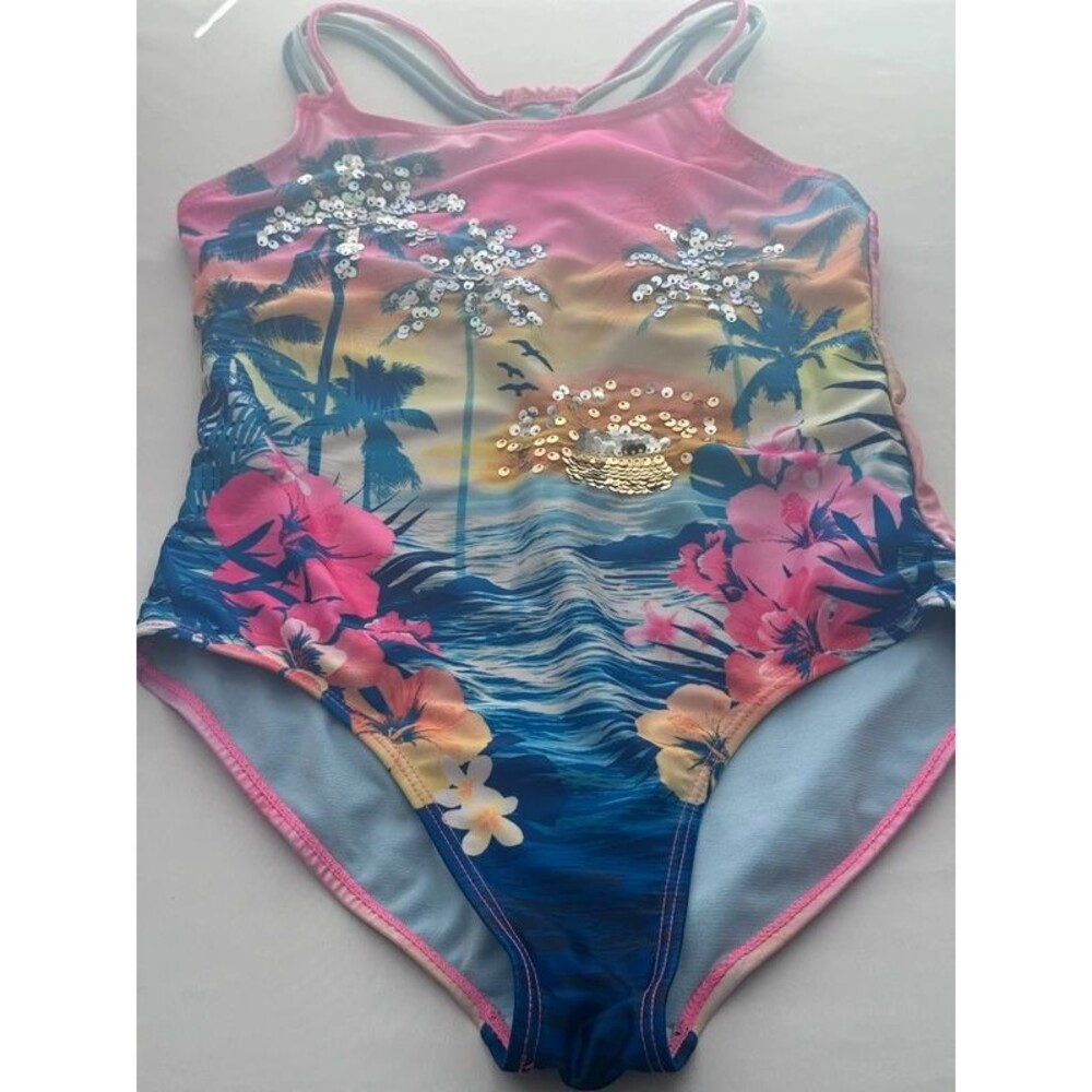Wonder Nation, One-Piece Swimwear, Girl’s Size 10/12 Swimsuit, Kid’s Clothing